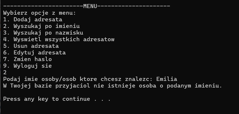 Address book